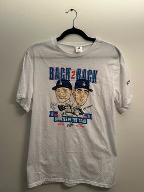 Los Angeles Dodgers White "Back 2 Back" Rookies of the Year Graphic T-Shirt